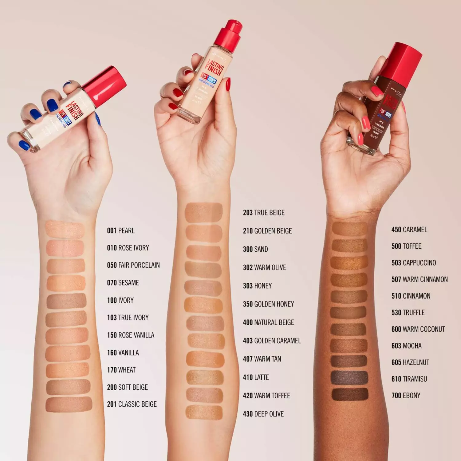 Rimmel London Lasting Finish Hydration Foundation - 210 Golden Beige (30ml)