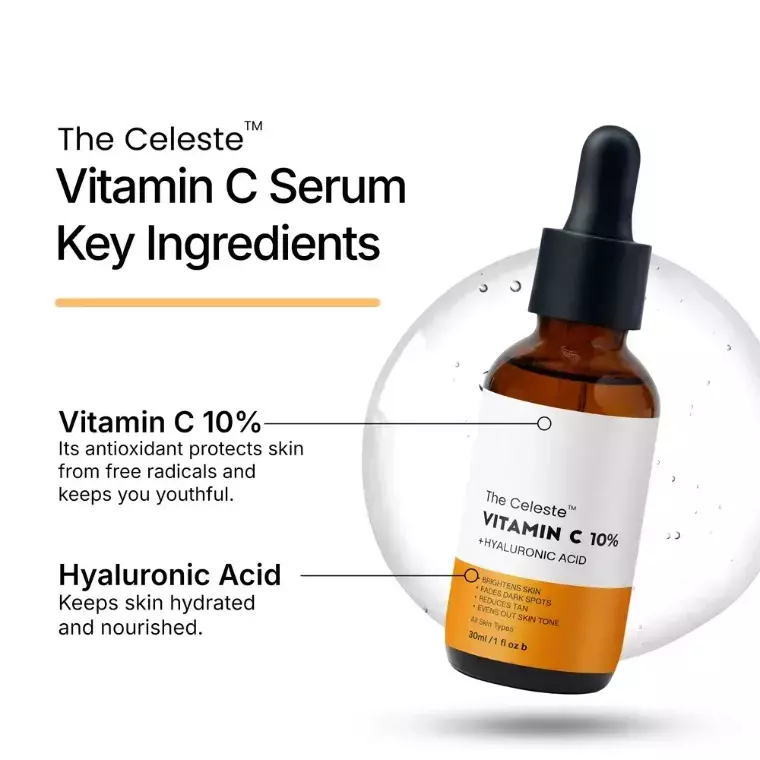 The Celeste Vitamin C 10% + Hyaluronic Acid (30ml)