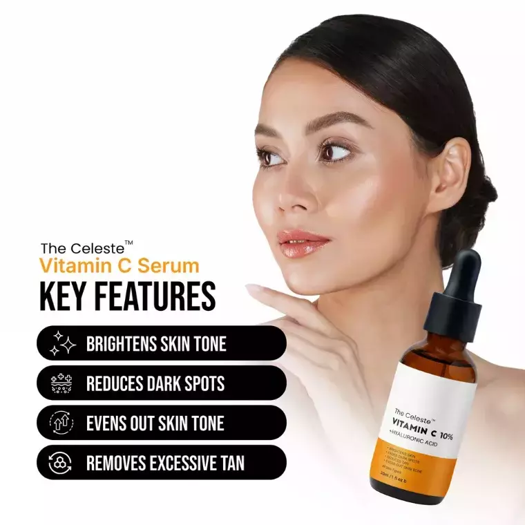 The Celeste Vitamin C 10% + Hyaluronic Acid (30ml)