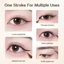 Gecomo Smooth Liquid Eyeliner #2 Gray Brown (1ml)