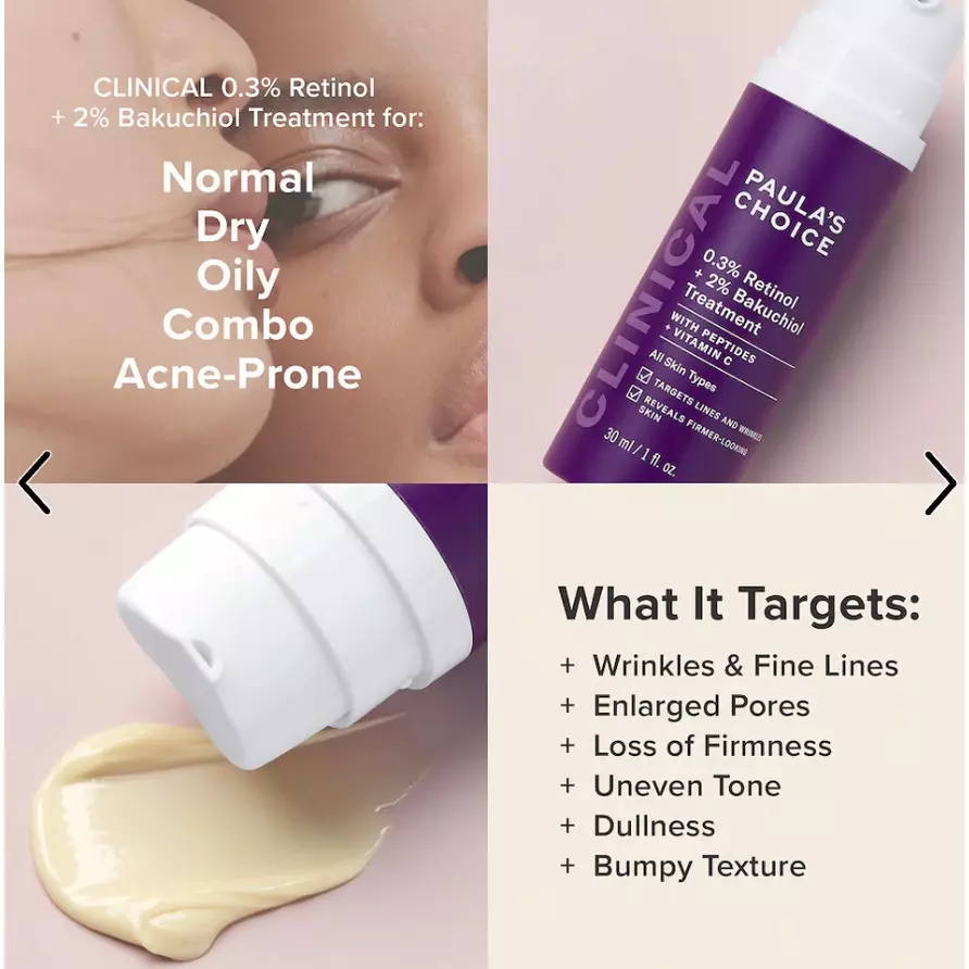 Paulas Choice Clinical 0.3% Retinol + 2% Bakuchiol Treatment