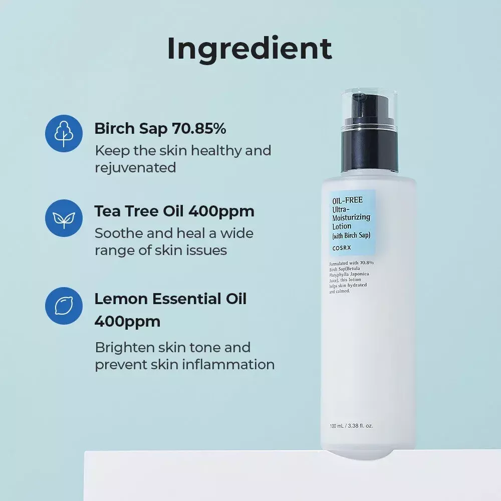 Cosrx Oil-Free Ultra-Moisturizing Lotion with Birch Sap (100ml)