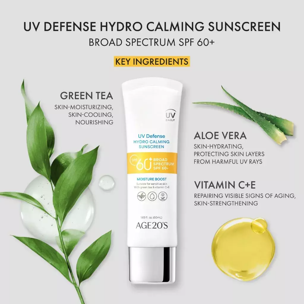 Age20's UV Defense Hydro Calming Sunscreen SPF 60+