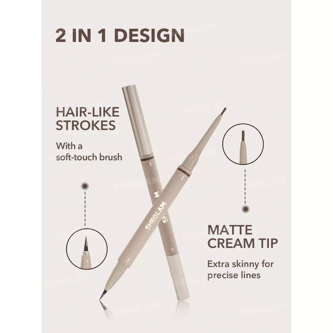 Sheglam Brows On Demand 2-In-1 Brow Pencil - Taupe (0.4g)