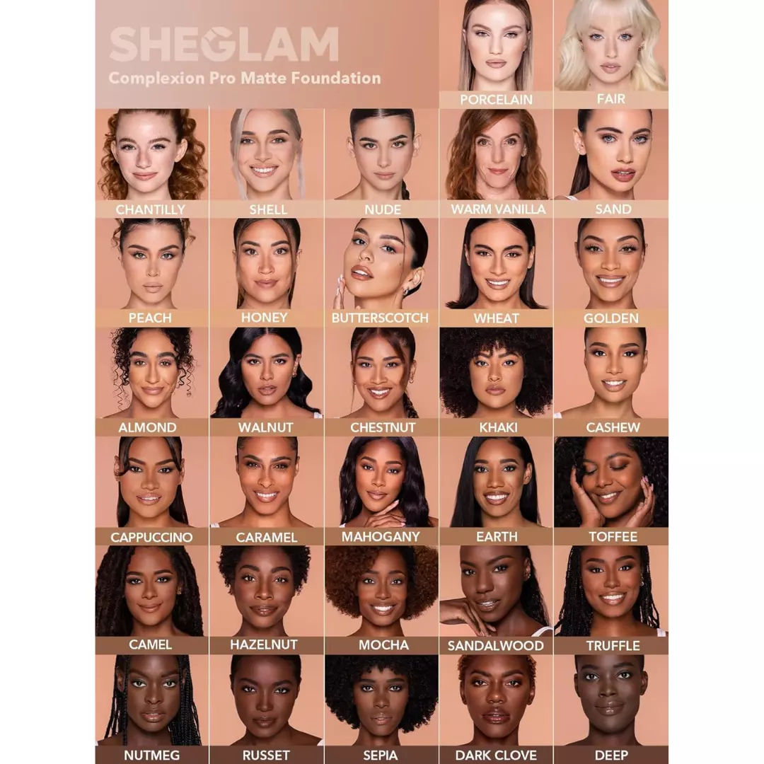 Sheglam Complexion Pro Long Lasting Breathable Matte Foundation - Porcelain (30ml)
