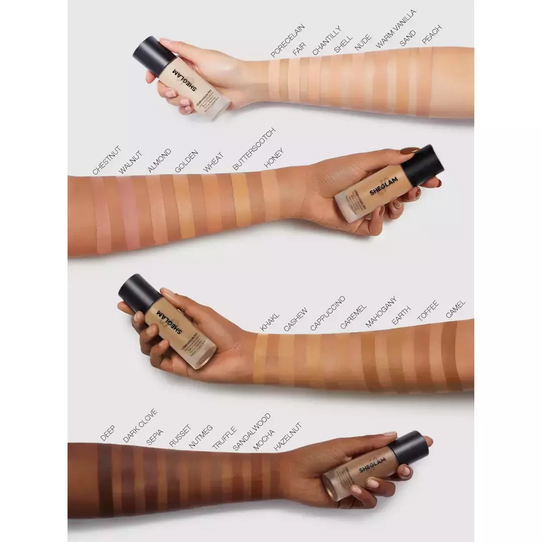 Sheglam Complexion Pro Long Lasting Breathable Matte Foundation – Mahogany (30ml)