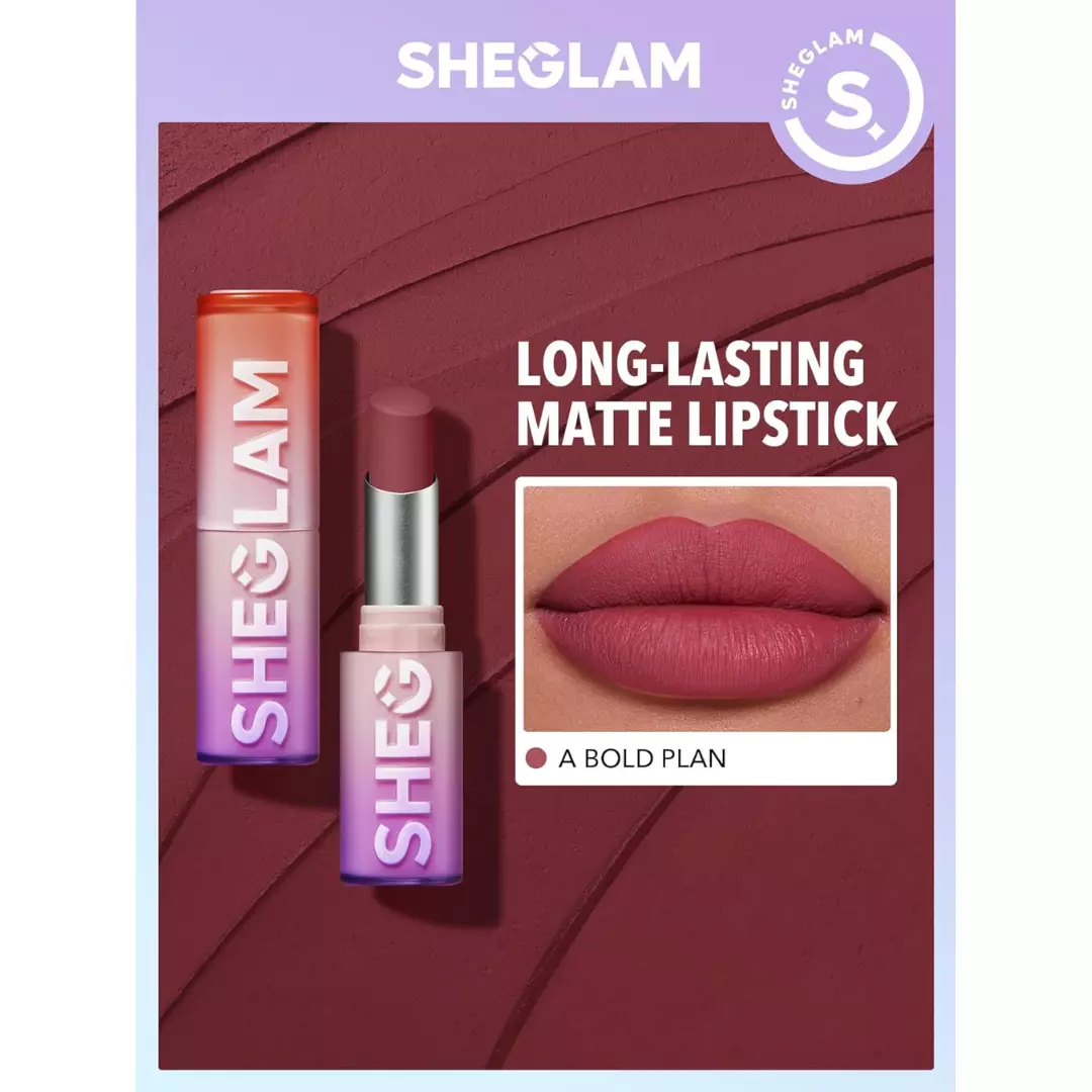 Sheglam Dynamatte Boom Long‑Lasting Matte Lipstick – A Bold Plan (2.7g)