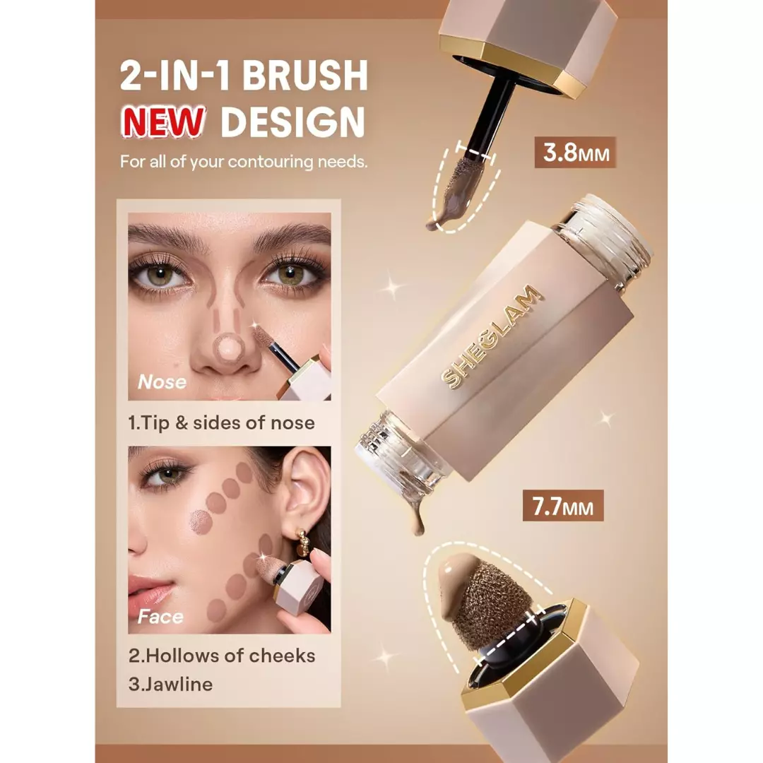 Sheglam Precision Sculpt Liquid Contour Duo - Soft Tan (6ml)