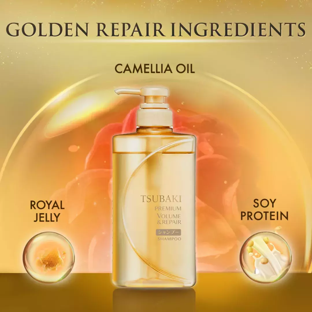 Shiseido Tsubaki Premium Volume & Repair Shampoo (490ml)