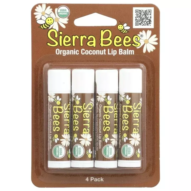 Sierra Bees Organic Coconut Lip Balm 4pc (4.25gm)
