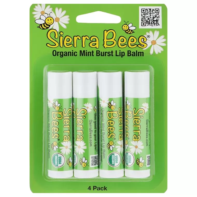 Sierra Bees Organic Mint Burst lip Balm 4 Pack (4.25 gm)