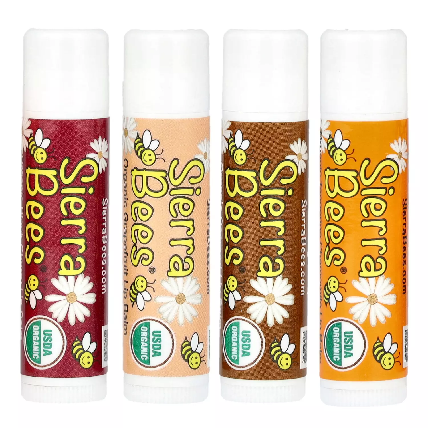 Sierra Bees Organic Lip Balm Variety 4 Pack