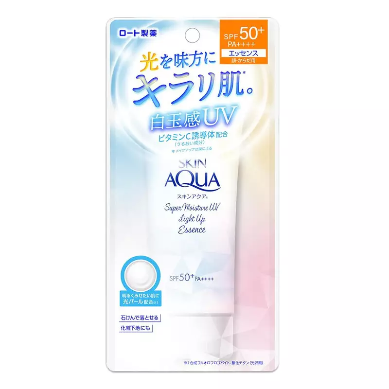 Rohto Skin Aqua Super Moisture UV Light Up Essence SPF 50+ PA++++ (70gm)