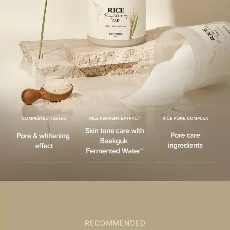 Skinfood Rice Brightening Pad 60 pads (250gm)