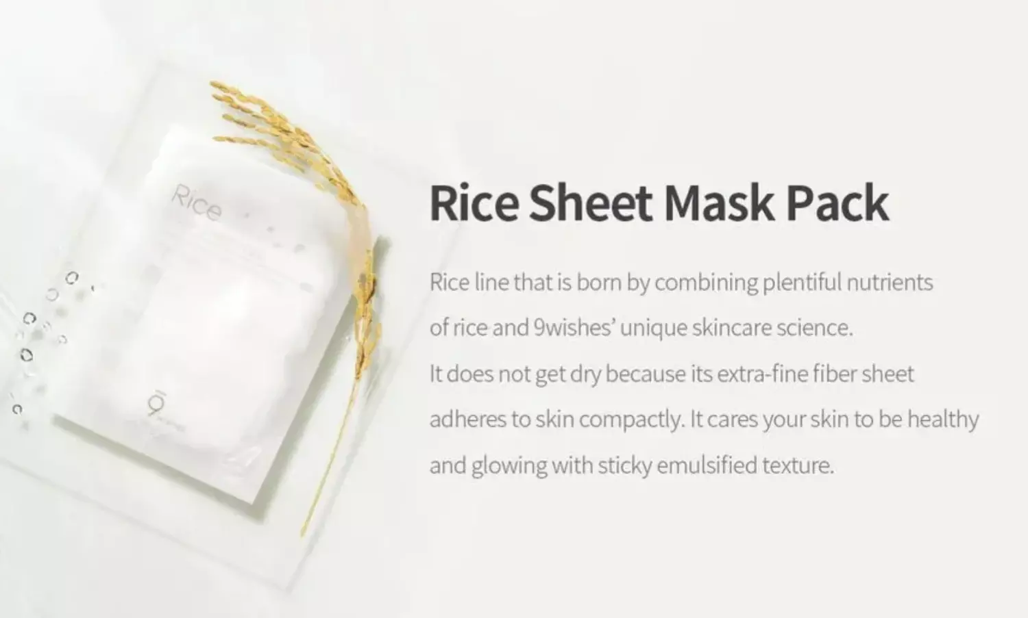 9Wishes Rice Water Sheet Mask