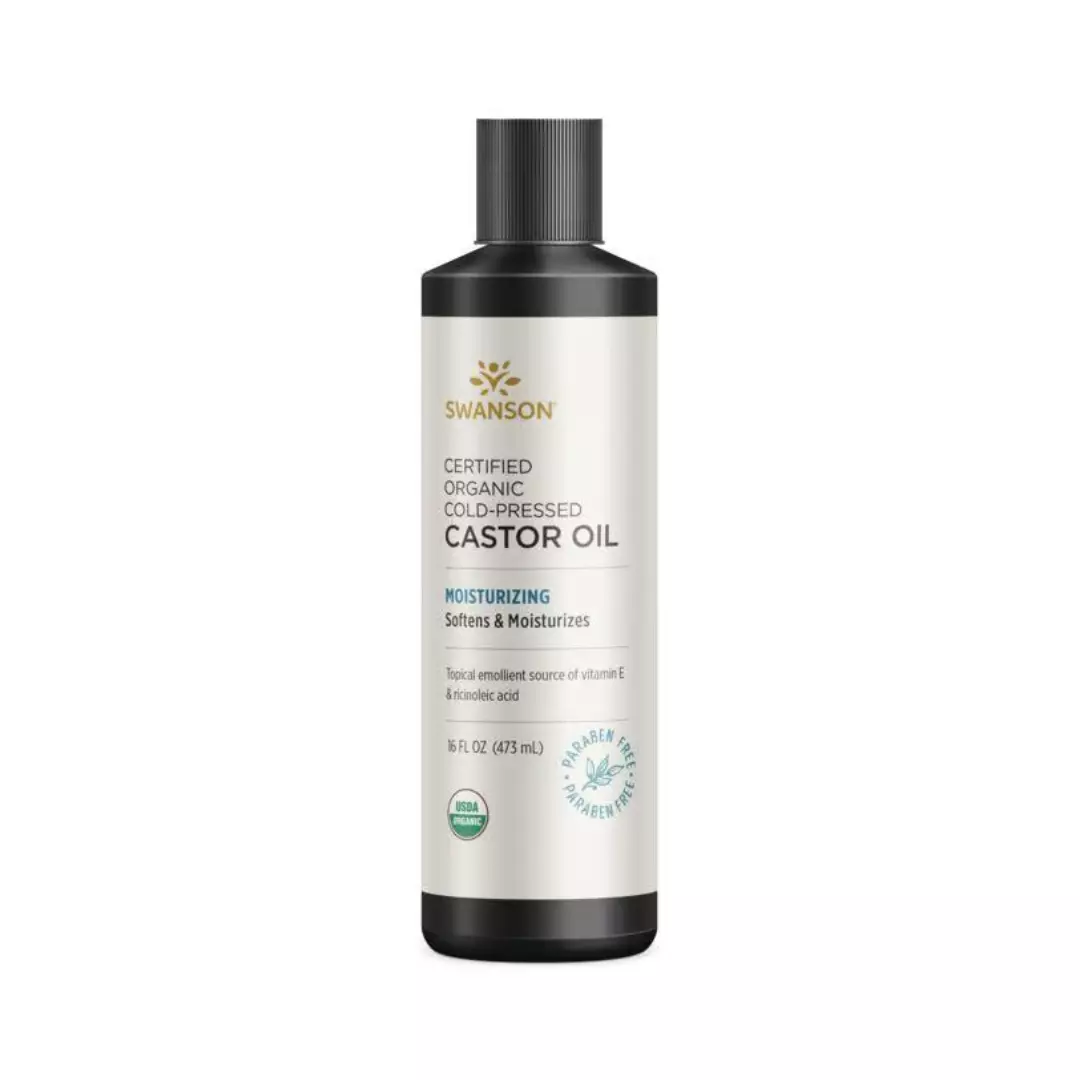 Swanson Certified Organic Cold-Pressed Castor Oil