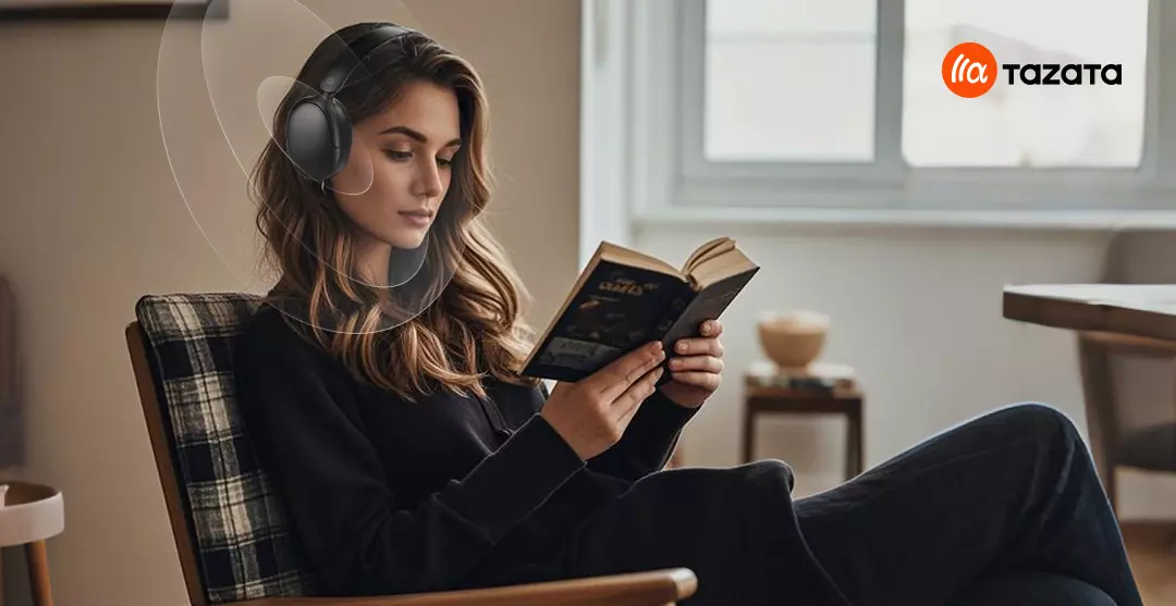 Tazata Factory Wireless Ear Headphones with Long Wireless Battery Life