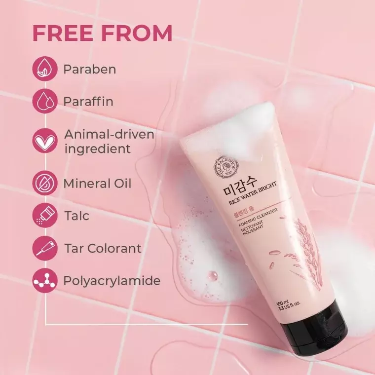 The Face Shop Rice Water Bright Foaming Cleanser (100ml)