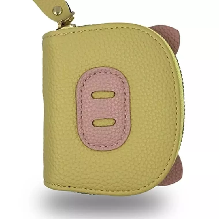Blink Card Holder Coin Purse Piggy Shape Wallet - Yellow