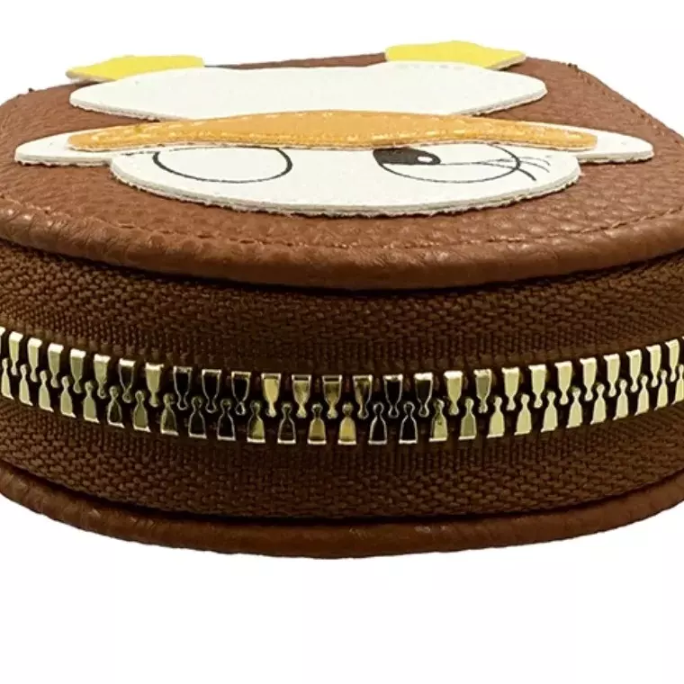 Blink Wallet Card Holder, Cute Duck Small Minimalist Leather Credit for Women - Brown