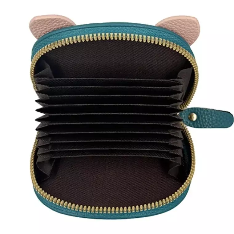 Blink Card Holder Coin Purse Piggy Shape Wallet - Seablue