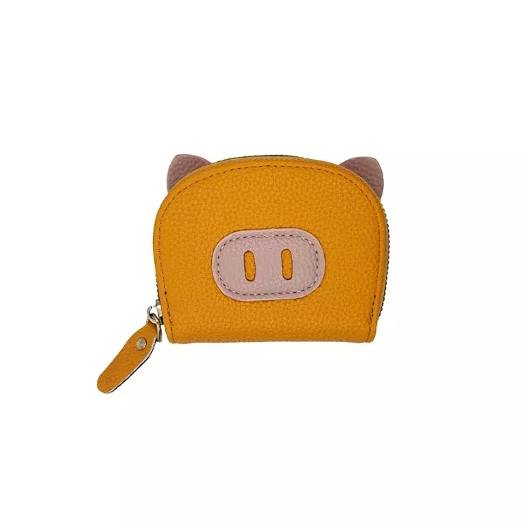 Blink Card Holder Coin Purse Piggy Shape Wallet - Orange