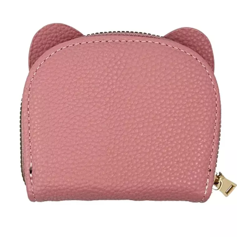 Blink Wallet Card Holder, Cute Elephant Small Minimalist Leather Credit for Women - Pink