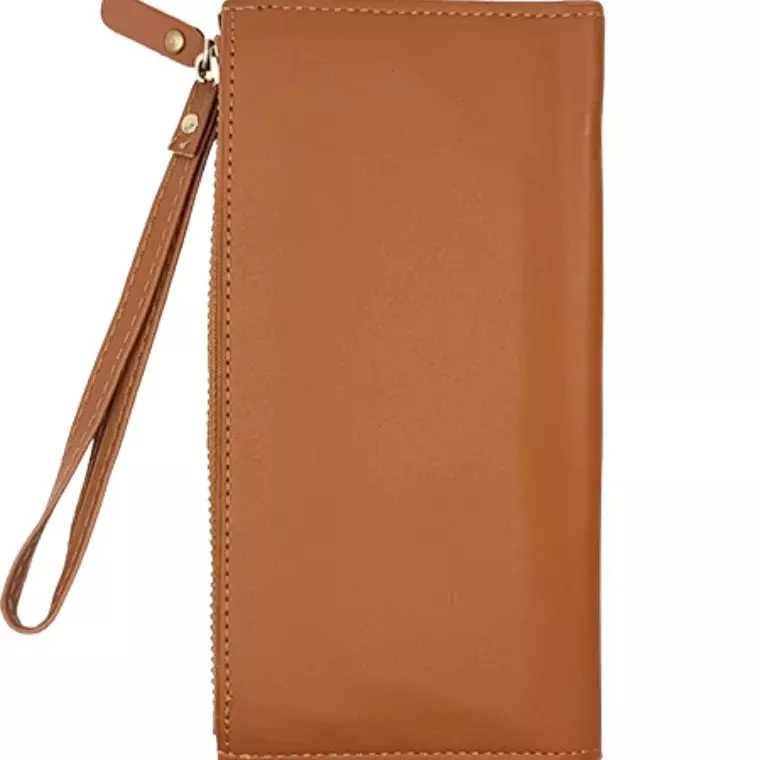 Forever Memory Multi-Card Long Zipper Coin Purse - BROWN