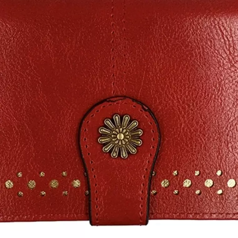 Inbery Women’s Long Multi‑Card Wrist Bag - RED