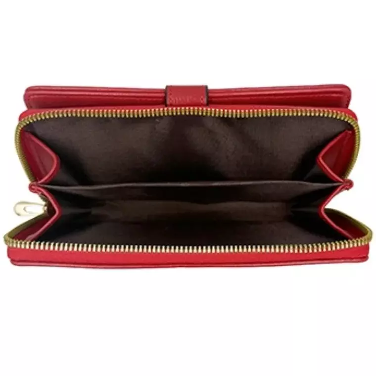 Inbery Women’s Long Multi‑Card Wrist Bag - RED