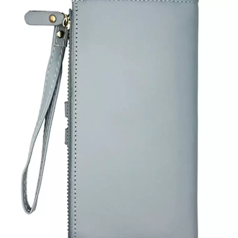 Forever Memory Multi-Card Long Zipper Coin Purse - Blue