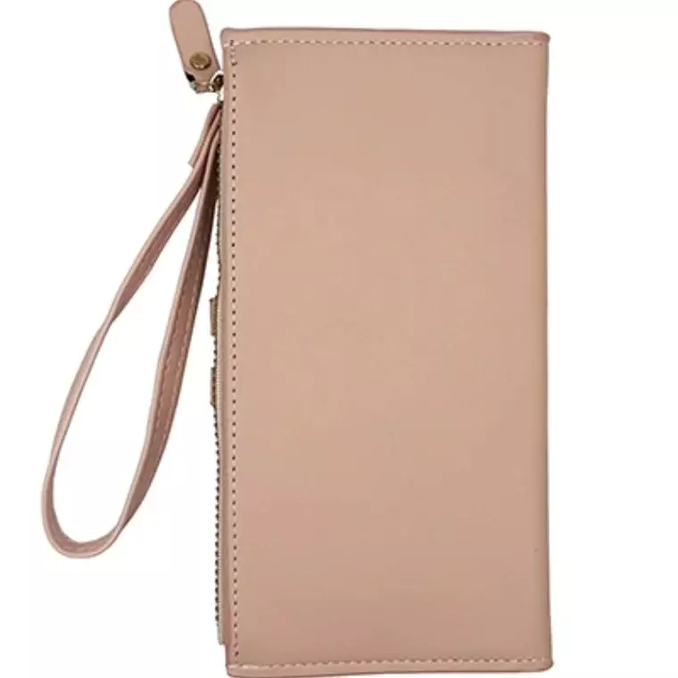 Forever Memory Multi-Card Long Zipper Coin Purse -PINK