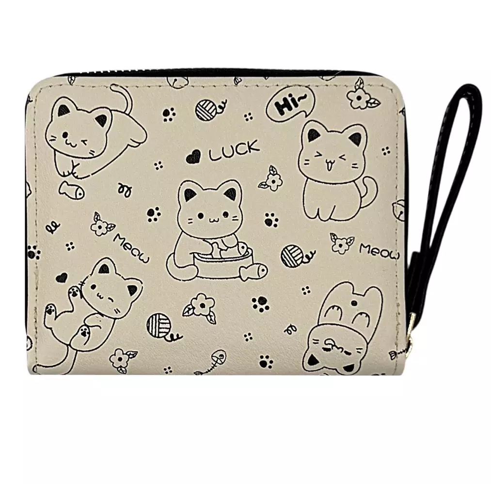 Wink Stylish Pattern Ladies′ Wallet And Coin Purse# 1 Black