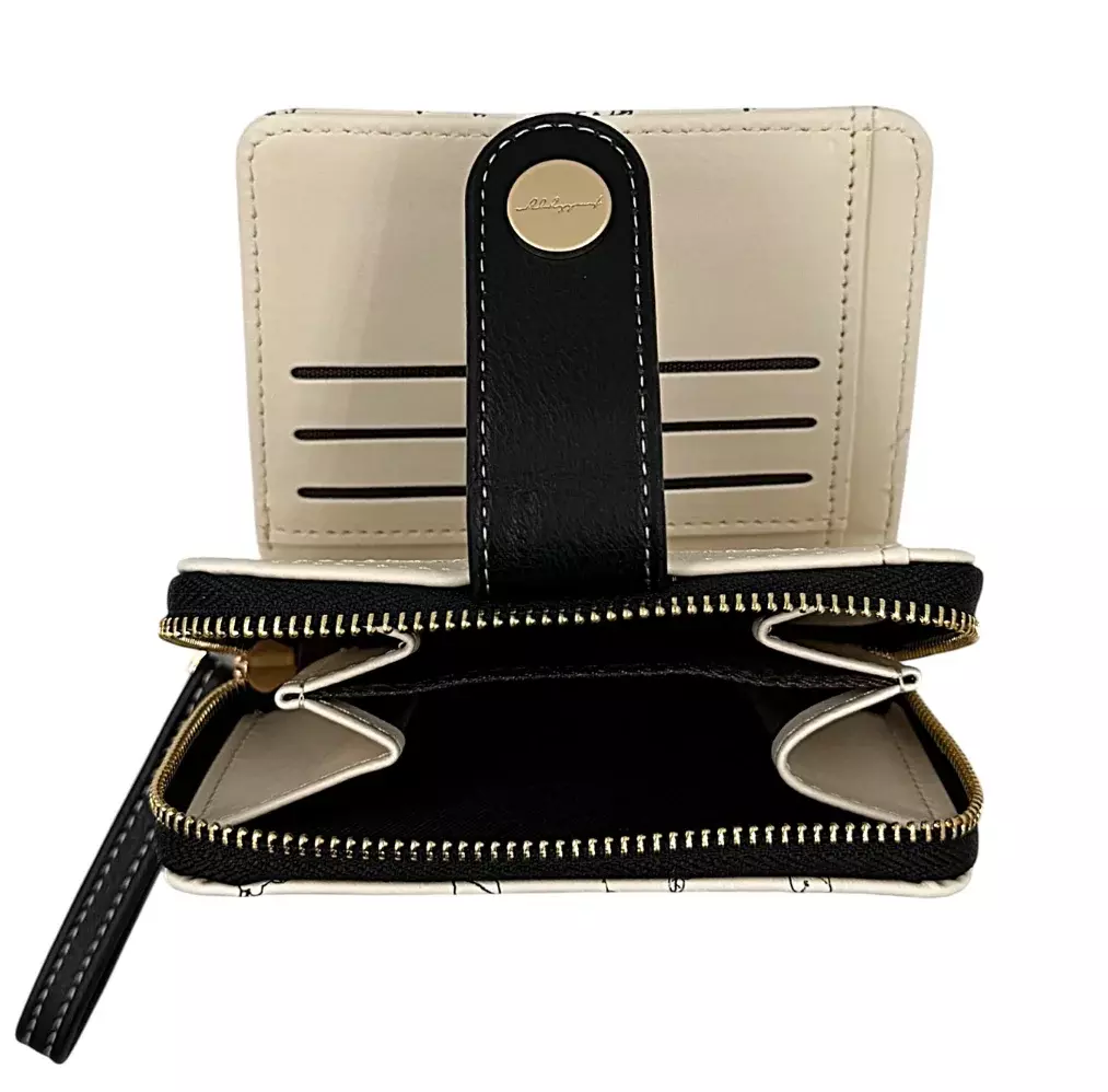 Wink Stylish Pattern Ladies′ Wallet And Coin Purse# 1 Black