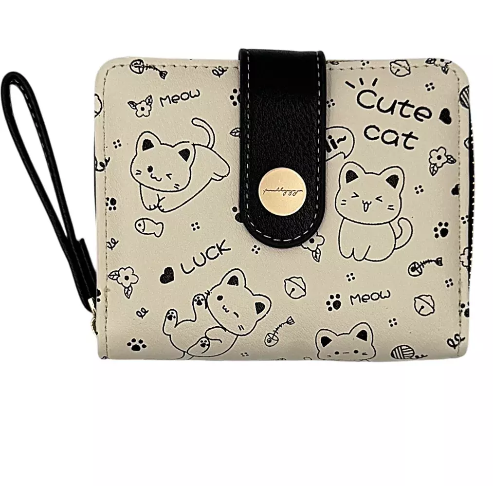 Wink Stylish Pattern Ladies′ Wallet And Coin Purse# 1 Black