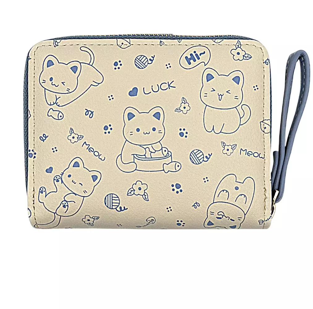 Wink Stylish Pattern Ladies′ Wallet And Coin Purse# 1 Blue