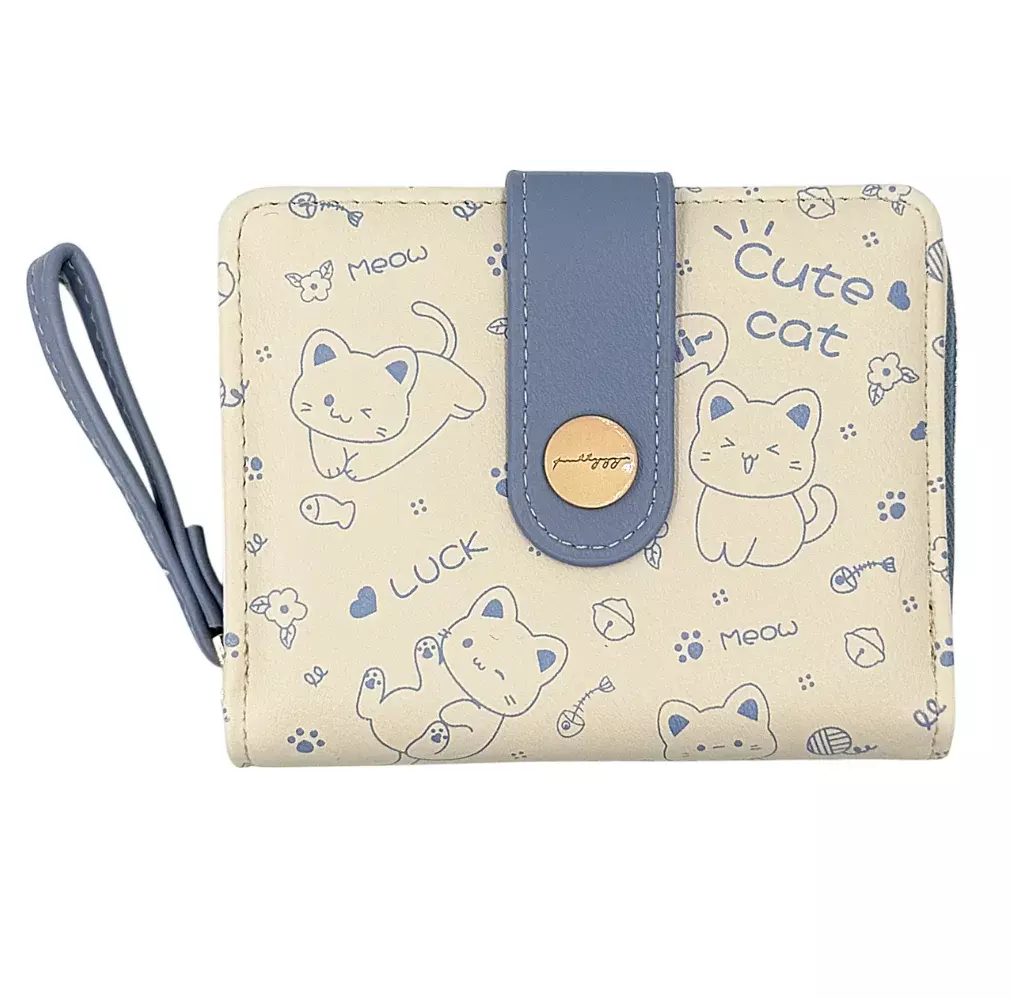Wink Stylish Pattern Ladies′ Wallet And Coin Purse# 1 Blue