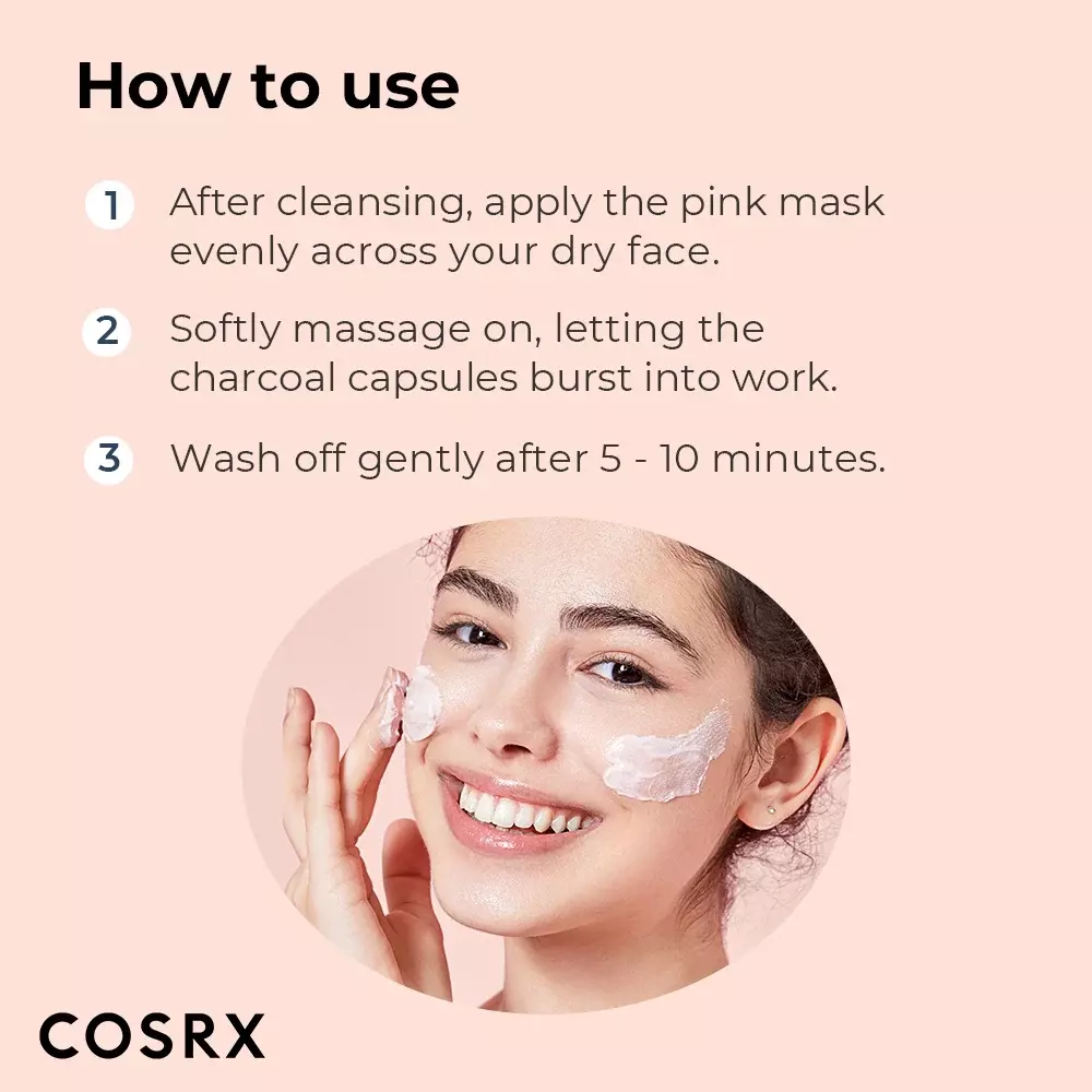 Cosrx Poreless Clarifying Charcoal Mask Pink (110g)