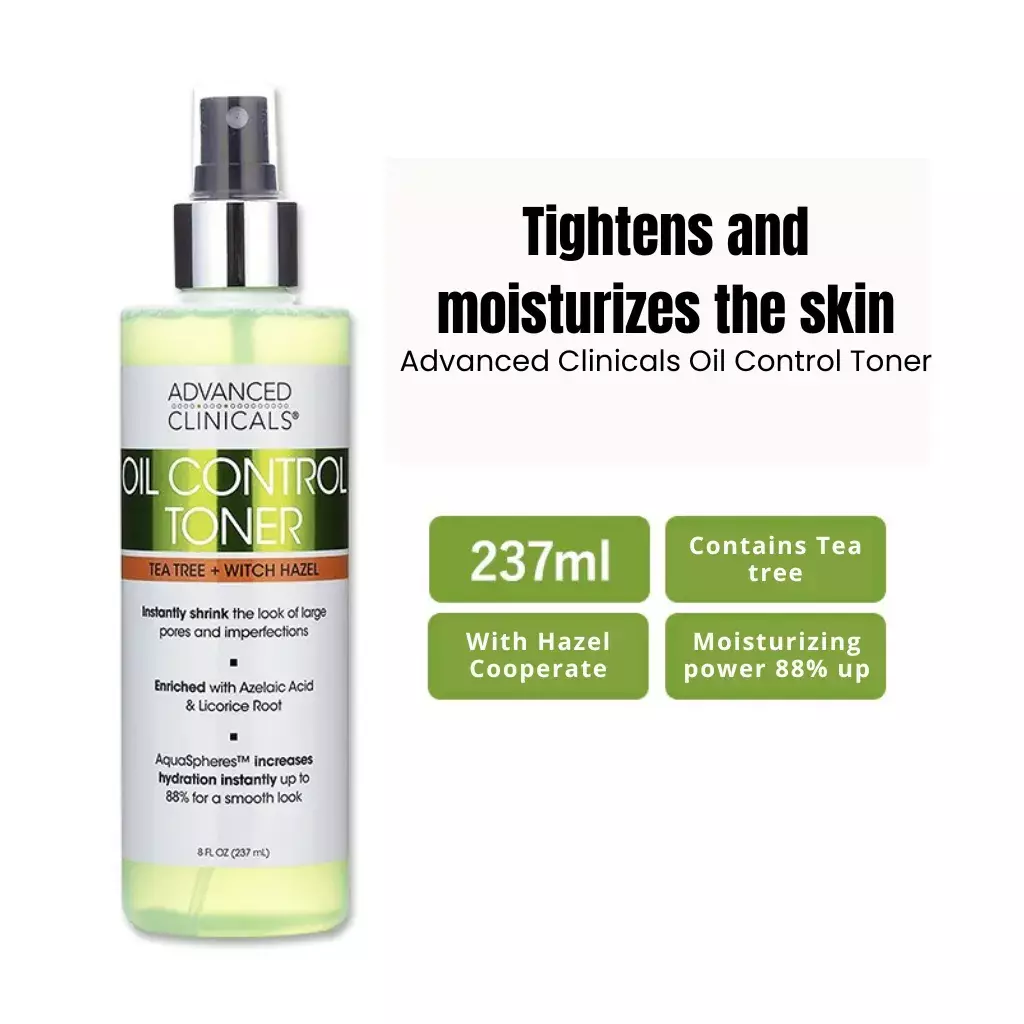 Advanced Clinicals Oil Control Tea Tree + Witch Hazel Toner