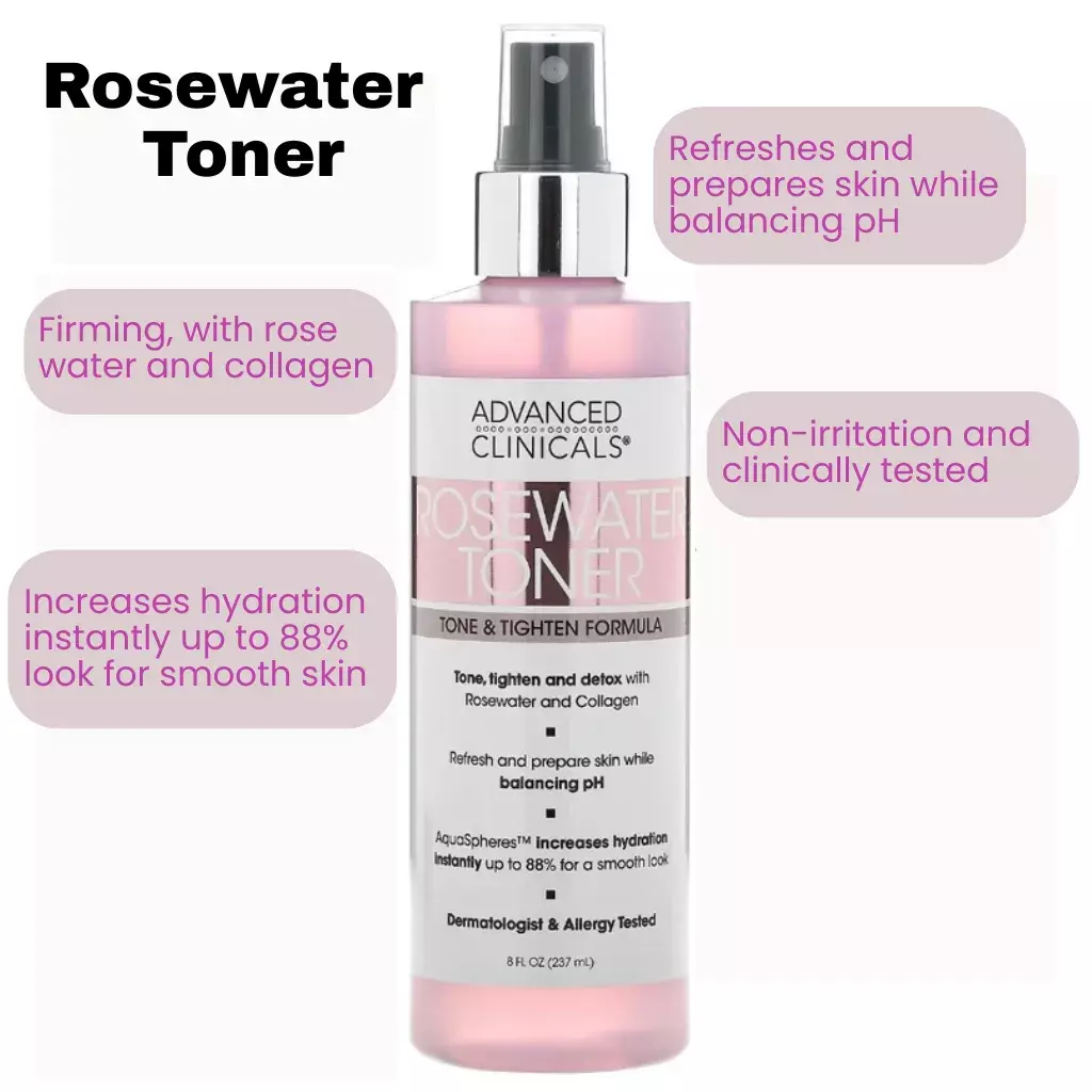 Advanced Clinicals Rosewater Toner