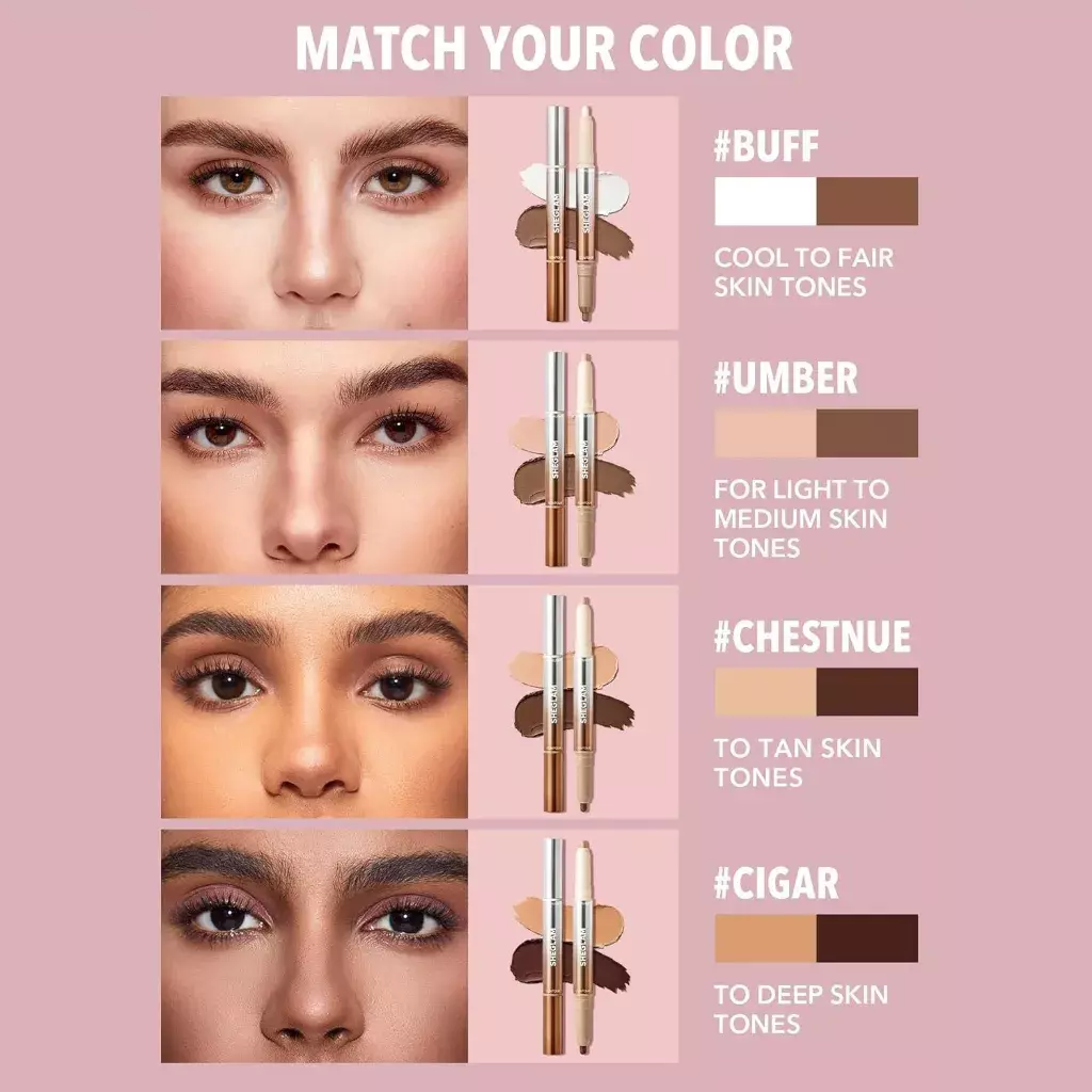 Sheglam Fine Line 2‑in‑1 Nose Contour & Highlight Pen – Buff