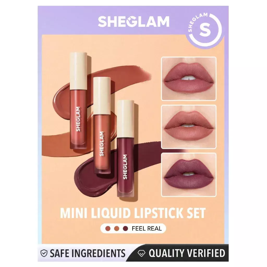 Sheglam Matte Allure Mini Liquid Lipstick Set – Feel Real