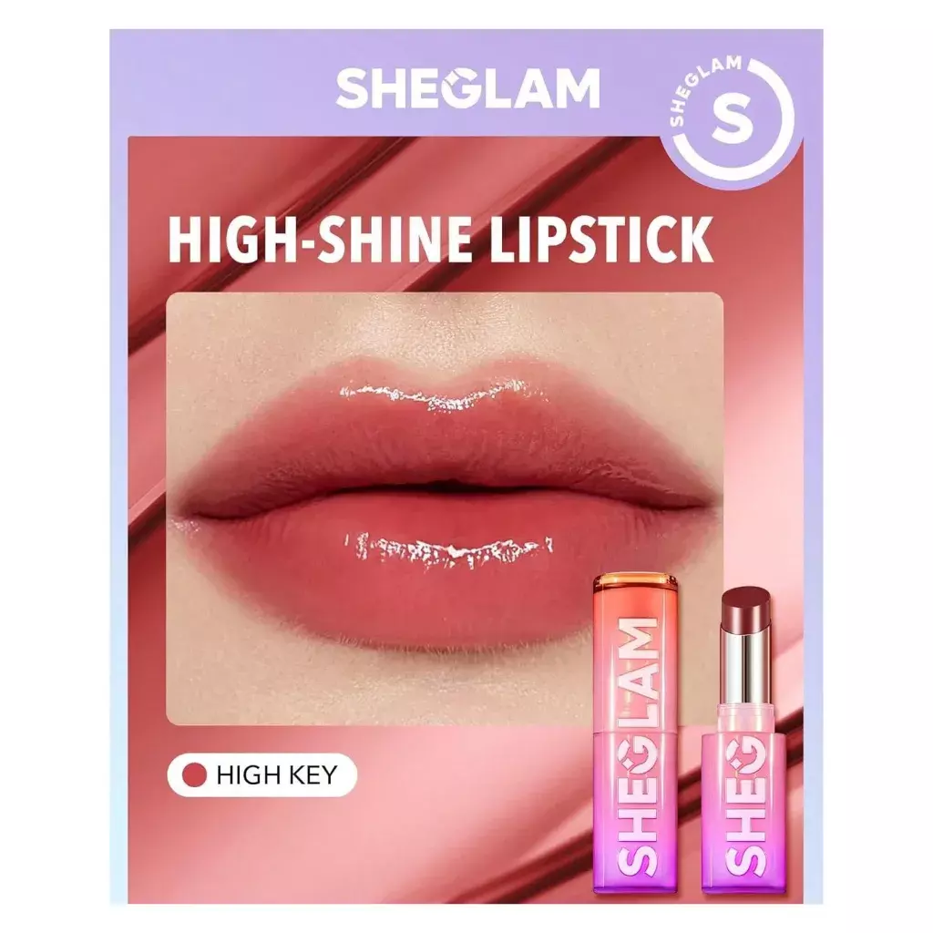 Sheglam Mirror Kiss High‑Shine Lipstick – High Key (2.9g)